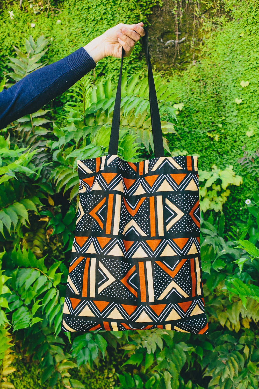 Sac Tote BAG en tissus africain WAX, imprimé Bogolan