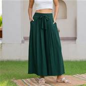 Pantalon large WATA ceintur� uni