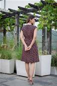 Robe courte cache coeur femme OISEAUX