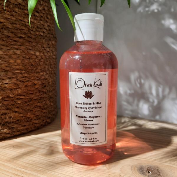 Shampoing ayurvédique Rose Délice et Miel Cheveux Normaux Vegan