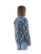 Veste indienne matelassée réversible marine