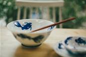 Bol à ramen Motif Poisson bleu 19 x8,5 cm 1000ML