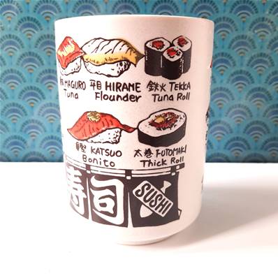 Gobelet japonais Sushis
