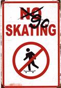 Plaque mtal 20x30 vintage No skating