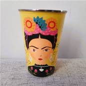 Verre inox jaune Frida 11 cm