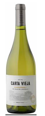 VIN blanc du CHILI CHARDONNAY CARTA VIEJA 75cl