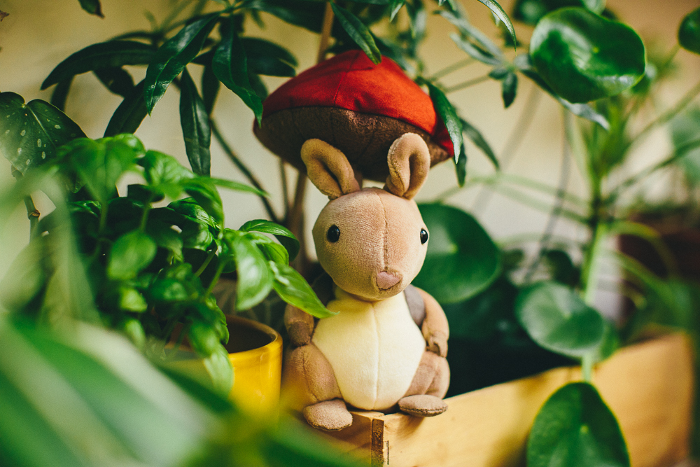 Lapin sac  dos champignon Jellycat