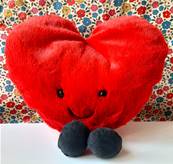 Doudou Cur Saint-Valentin - Jellycat Amuseable Red Heart Large