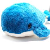 Peluche baleine à bosse bleue 40cm