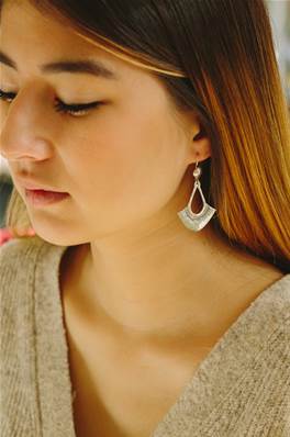 Boucles d'oreilles Touareg argent massif 43002