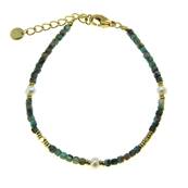 Bracelet "Lagune Turquoise" Turquoise d'Afrique avec Perle de Rivière