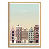 Affiche Amsterdam Pays-Bas 50x70cm Katinka Reinke