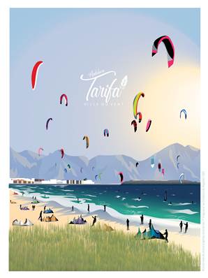 Affiche Tarifa Andalousie Espagne 30x40cm Plume72