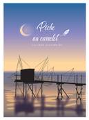 Affiche pche au carrelet Gironde 30x40cm Plume08