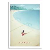 Affiche visit Hawaii USA 30x40cm Henry Rivers