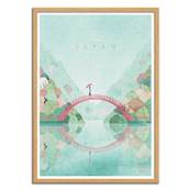 Affiche visit Japon pont 30x40cm Henry Rivers