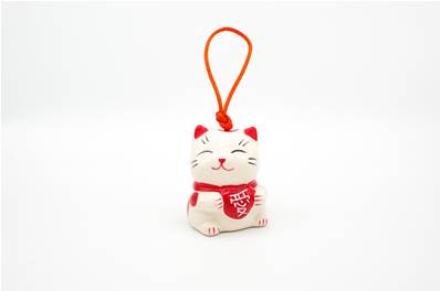 Cloche chat japonais Porte bonheur