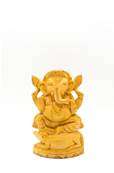 Statue Ganesh en bois sculpte 15cm