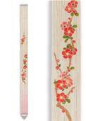 Tenture japonaise traditionnelle Fleurs rouges 170 cm