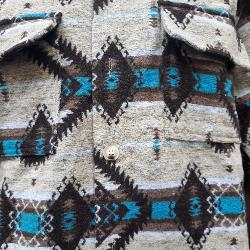  Surchemise  motif aztèque bleu
