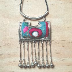 Collier ethnique Tibétain avec pampilles Chödzin