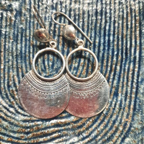 Boucles d'oreilles Touareg argent ronde 43003