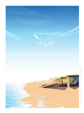 Affiche le Gurp plage Plume50 30x40cm