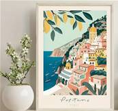Affiche Positano en Italie 30x40 cm