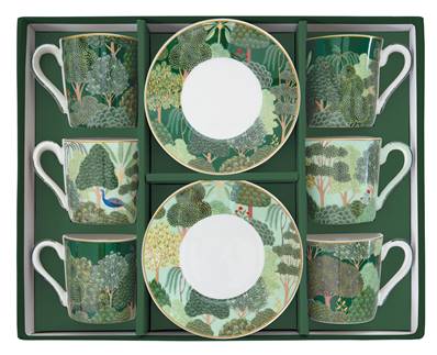 Coffret 6 tasses 11cl Forêt