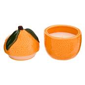 Bougie parfumée Fruity 120 g pot céramique orange