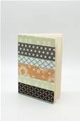 Carnet japonais motifs patchwork bande kimonos bleu 80 pages