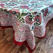 Tenture indienne artisanale block print 150x225 cm – Floral multicolore
