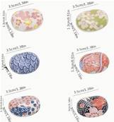 Repose baguettes motifs japonais fleuris - lot de 6 pièces