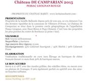 Vin rouge PESSAC LEOGNAN Chateau de CAMPARIAN 75cl