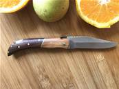 Couteau épais pliable acier en bois palissandre "Rustique" 19 cm