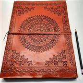 Carnet en cuir Grand modèle 25x34cm