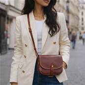 Sac cuir italien marron