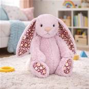 Peluche Jellycat lapin fleur mauve