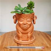 Pot de fleur Visage inca Colombie 12 cm