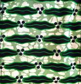 Ceinture obi wax vert amande noir