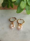 Boucles d'oreilles trio de perles d'eau douce