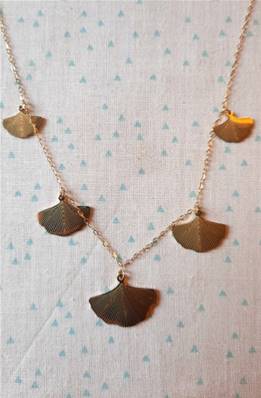 Collier 5 Feuilles de Gingko