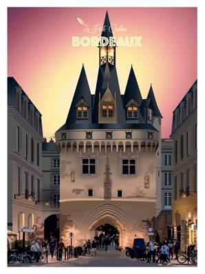 Affiche Bordeaux porte Cailhau rose 50x70cm Plume22