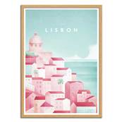 Affiche visit Lisbonne Portugal 30x40cm Henry Rivers