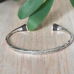 Bracelet touareg argent et ébène diffa