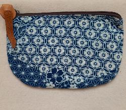 Trousse indigo motif Sakura Fleurs de Ceriser