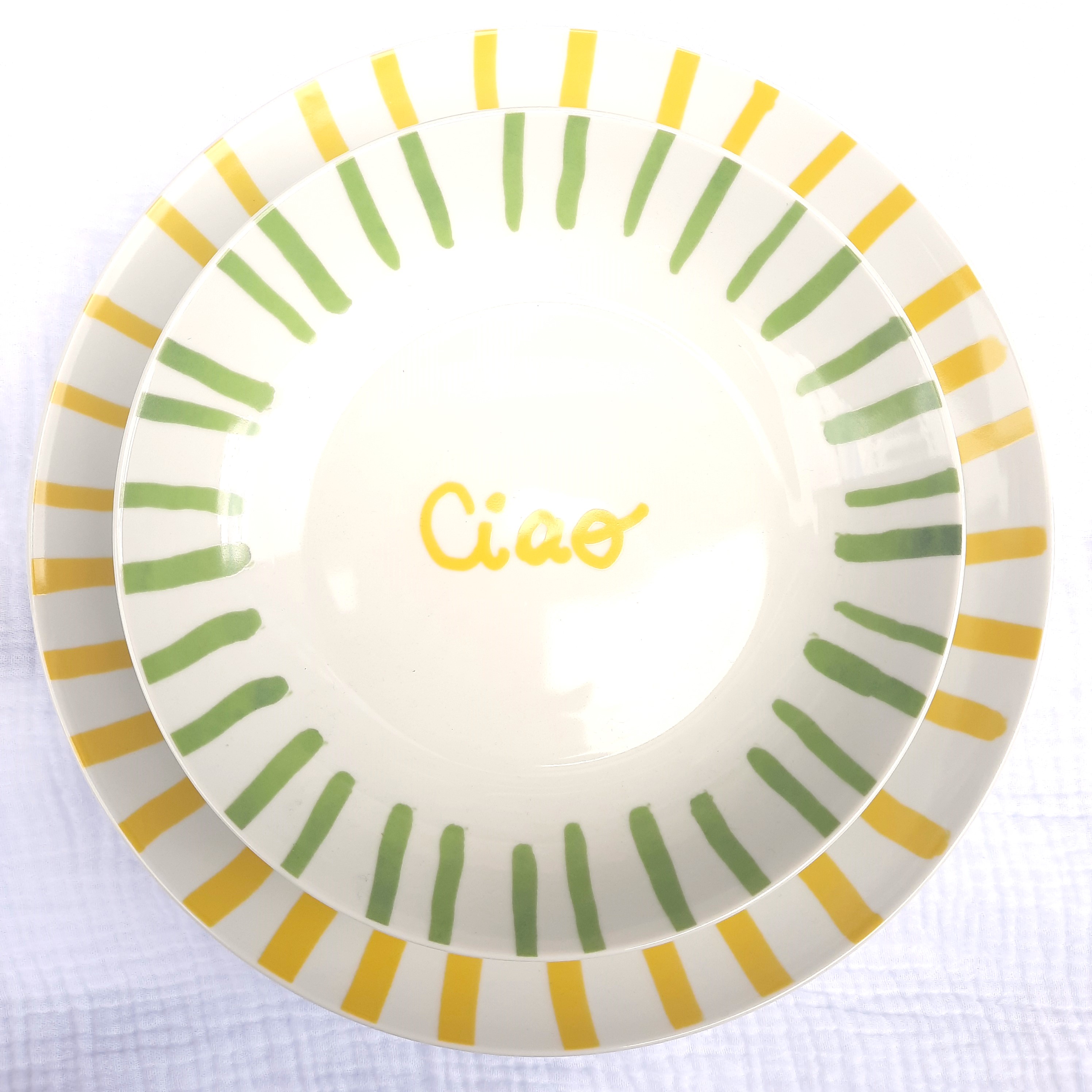 Set 4 assiettes creuses "CIAO" Dolce vita 21cm