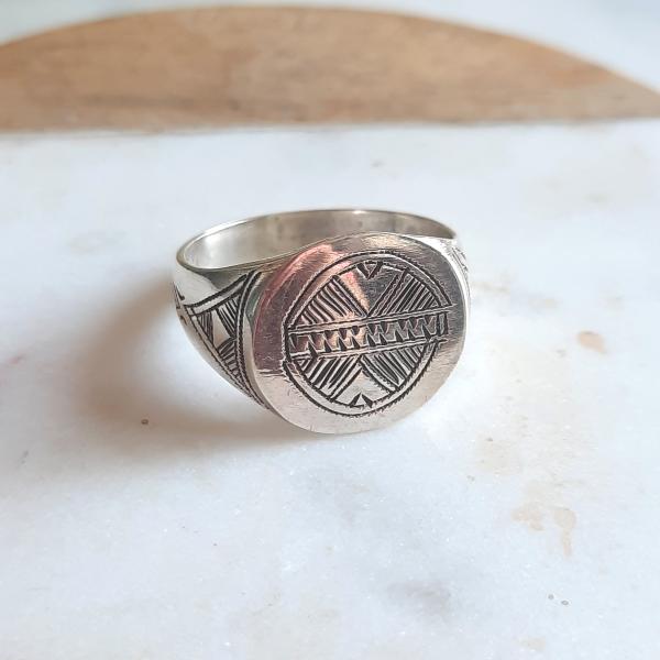 Bague Touareg Argent Ethnique Artisanale – Taille 64  Nanif 6001