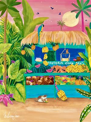 Affiche Colombie côte caraîbe 30x40 Nolwen