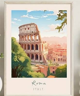 Affiche Colisée Rome 30x40 cm
